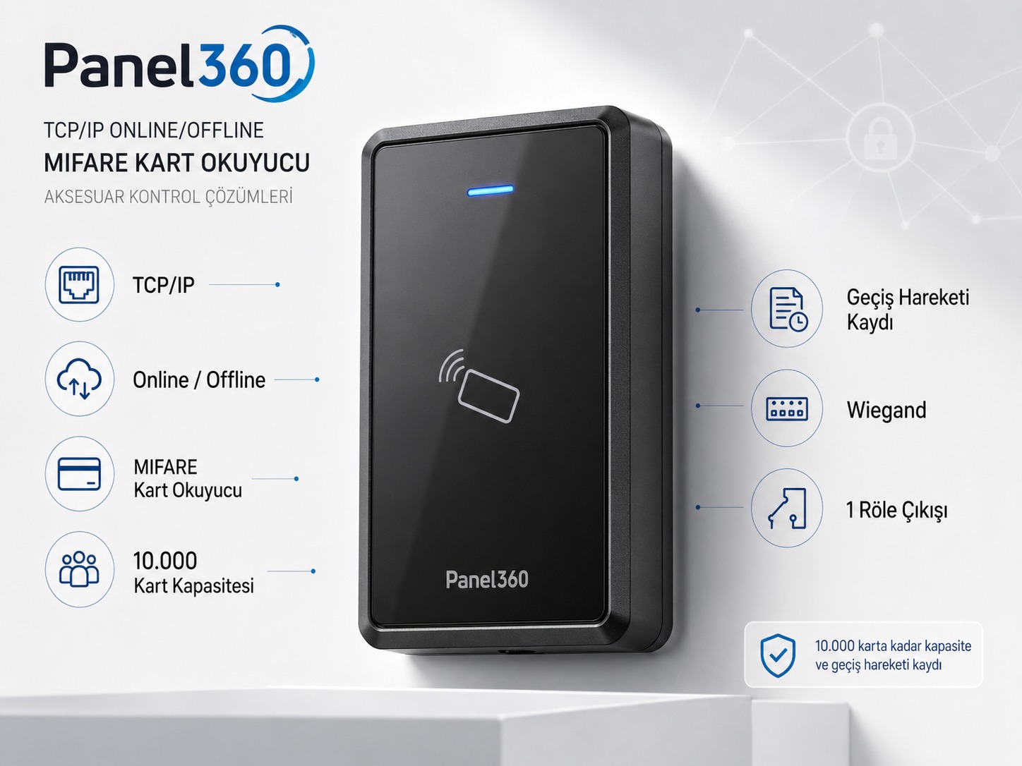TCP/IP Online / Offline - Mifare Kart Okuyucu - Wiegand